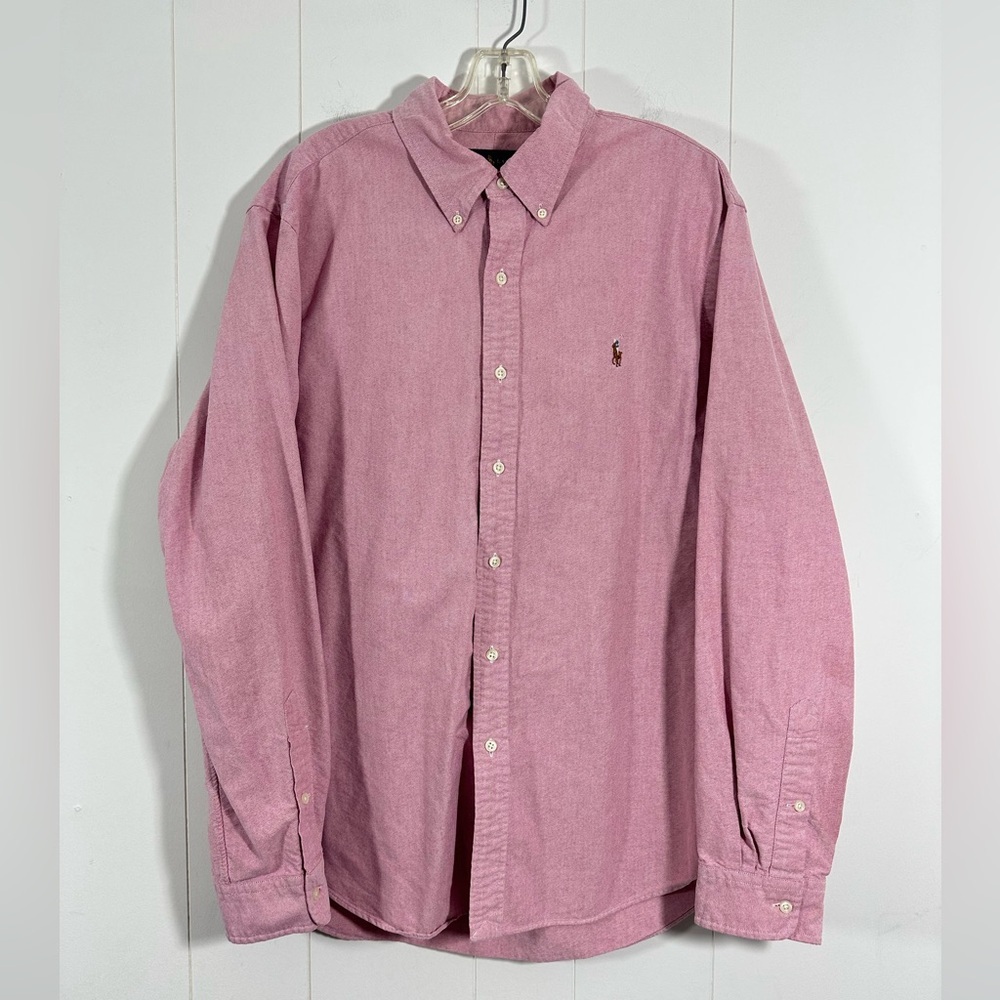 Ralph Lauren Size XL Men’s Button Down Pink Long Sleeve Oxford Shirt